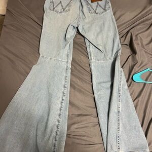 Women's Light Blue Flared Jeans